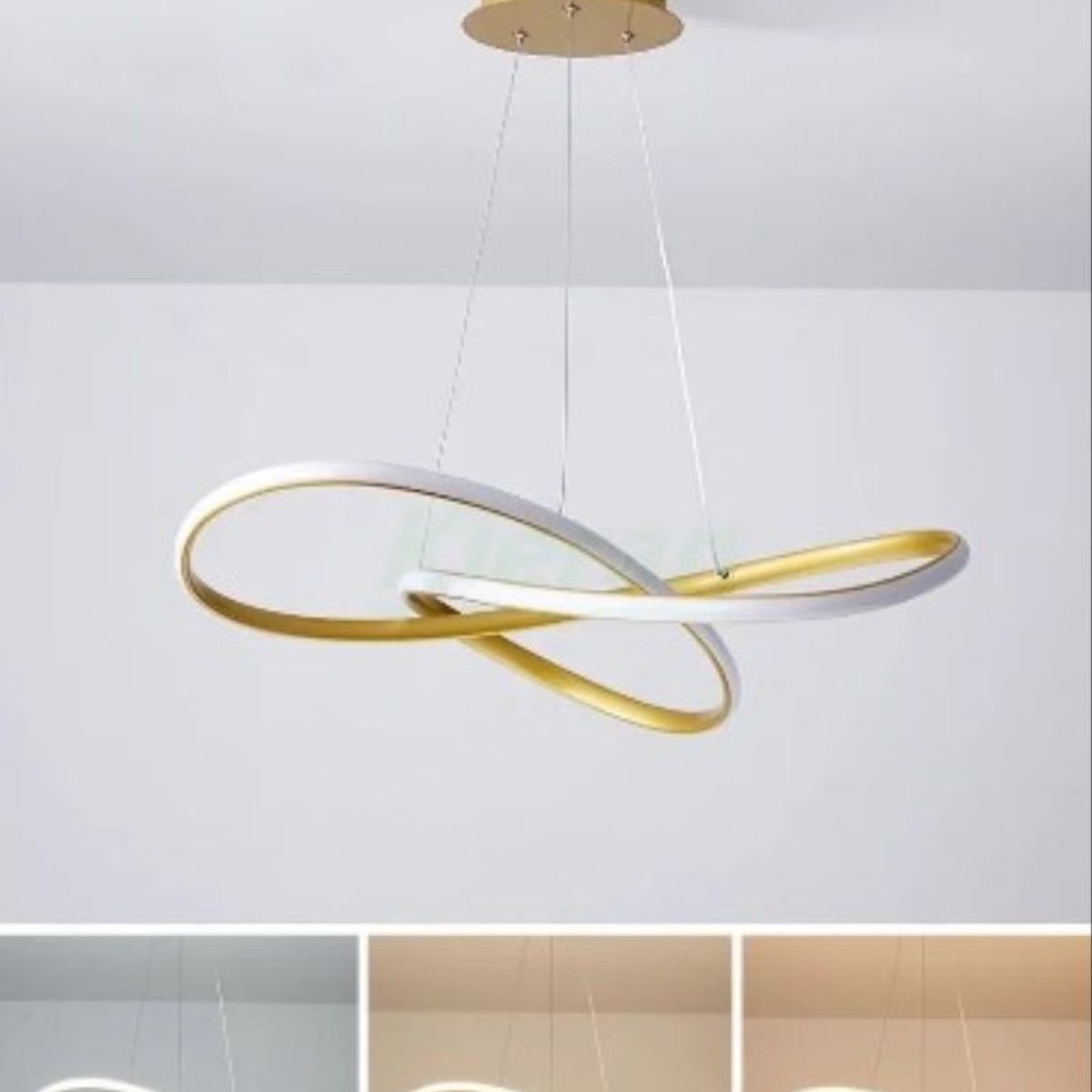 GENERICO - Lampara colgante infinito dorado