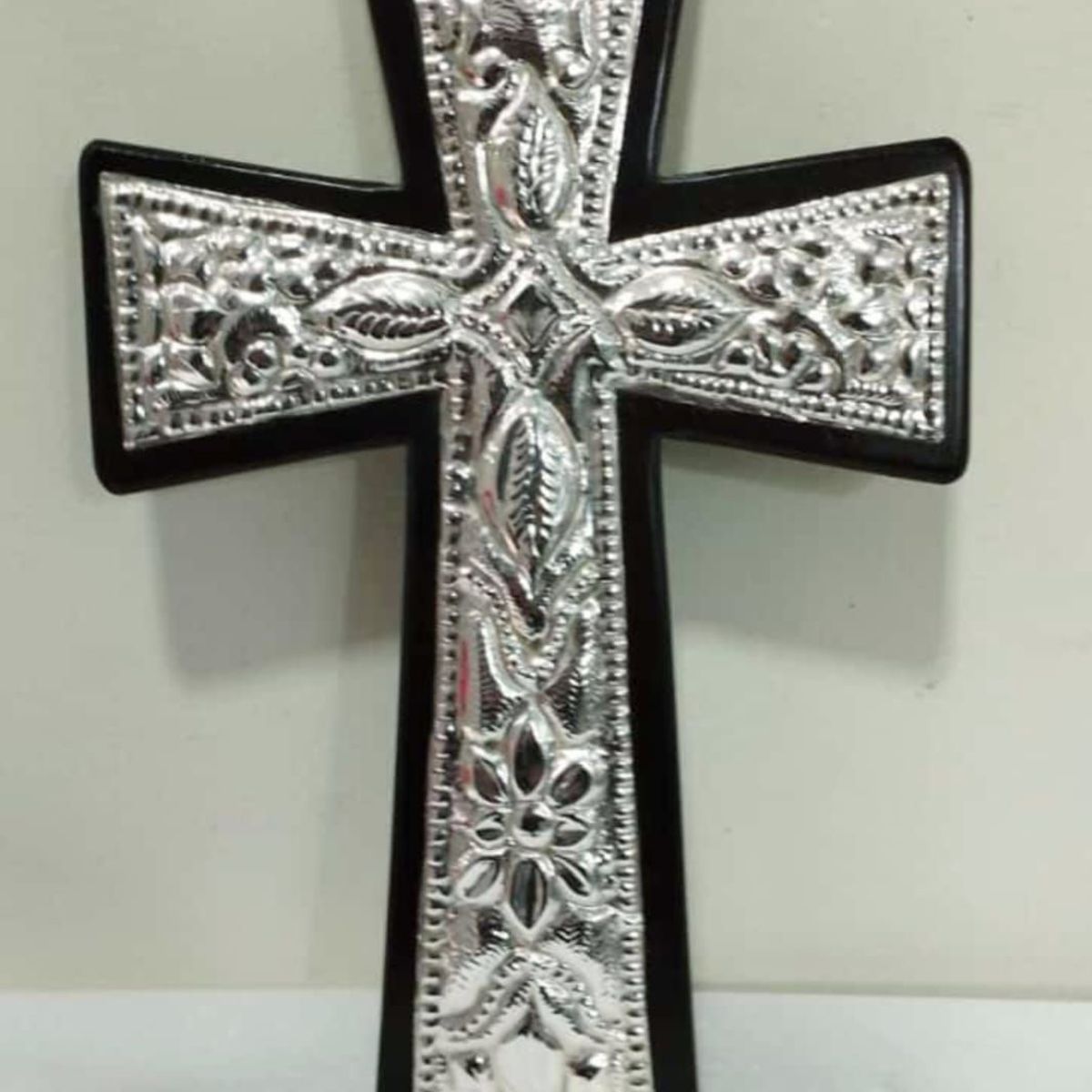 PERU - Decorativo Adorno Cruz para colgar de plata PLat. ley 950 de 30cm