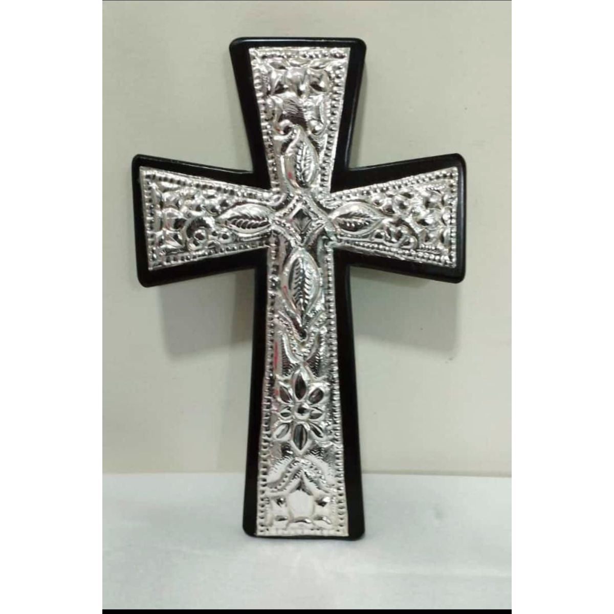 PERU - Decorativo Adorno Cruz para colgar de plata PLat. ley 950 de 30cm