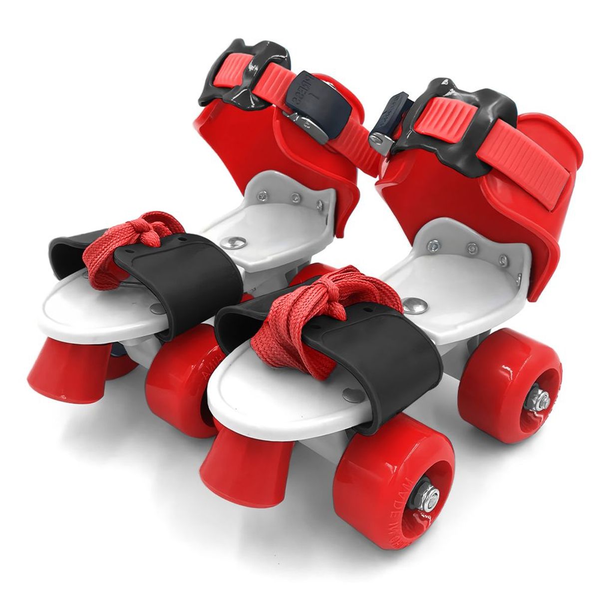 KELLER - Zapatos Patines de 4 Ruedas Ajustable para Niños HL2 Rojo