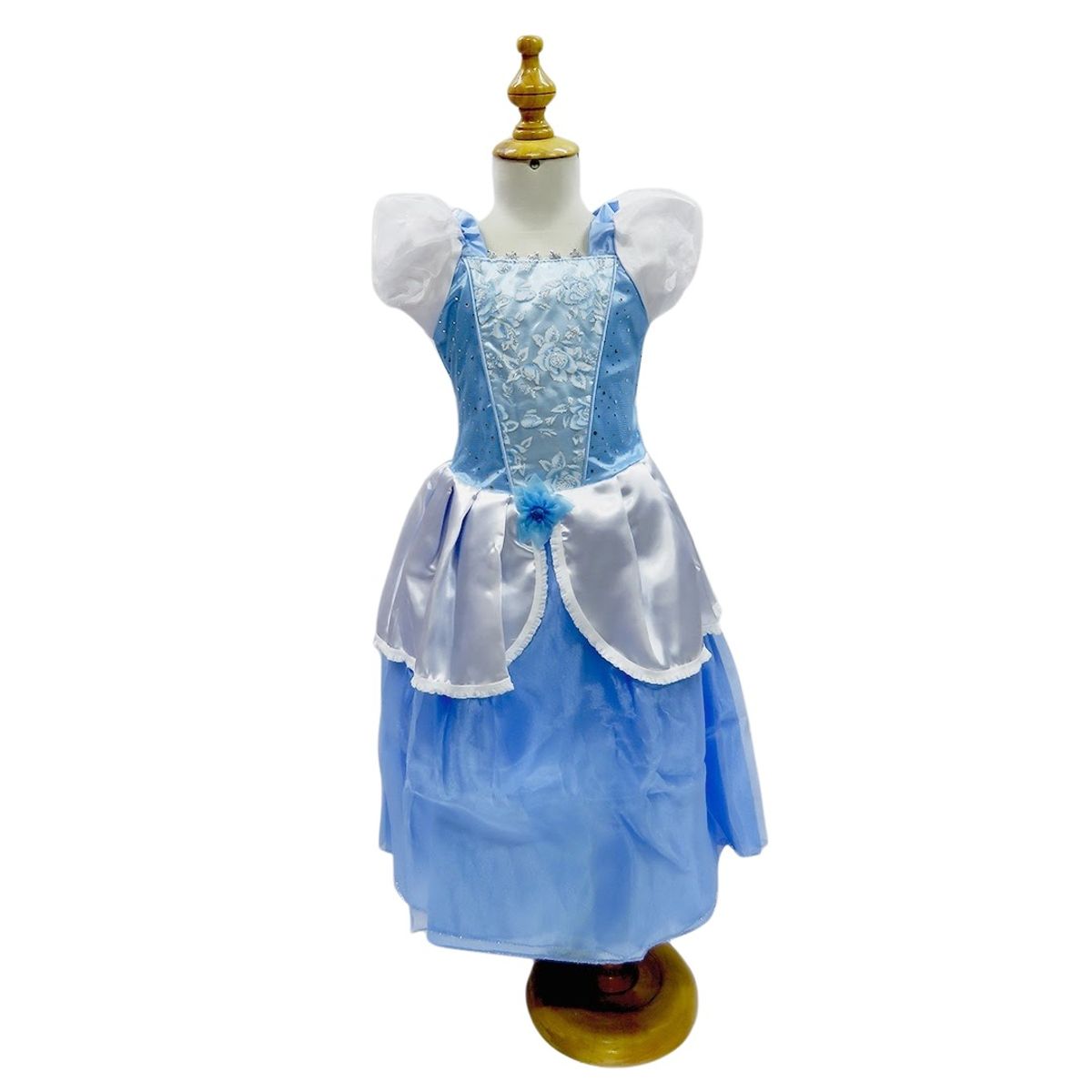 GENERICO - Disfraz Cenicienta Vestido de Princesa Celeste para Niñas