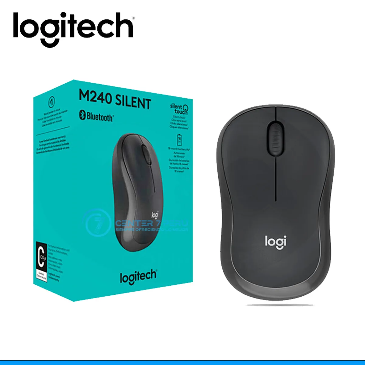 LOGITECH - MOUSE LOGITECH M240 SILENT WIRELESS BT BLACK