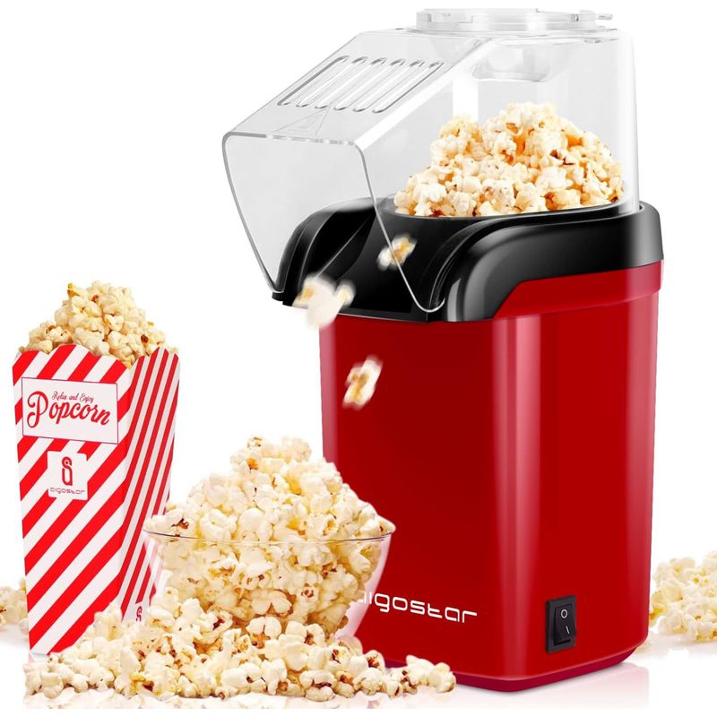 GENERICO - Maquina de palomitas Pop Corn eléctrica libre de aceite