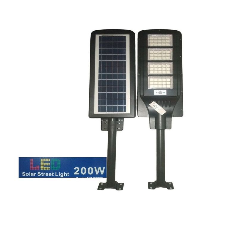 SEISA - Luminaria Solar Led 200w  Soporte  Ctrl Remoto Luz Fija