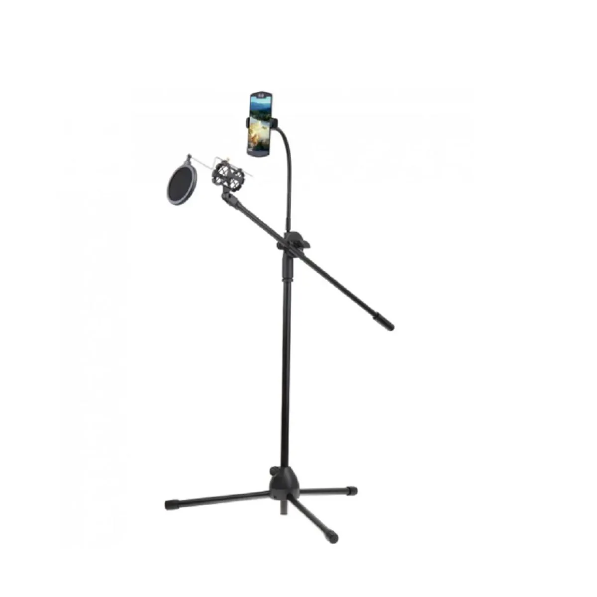 SEISA - Parante micrófono profesional ajustable con Clips para celular NB202