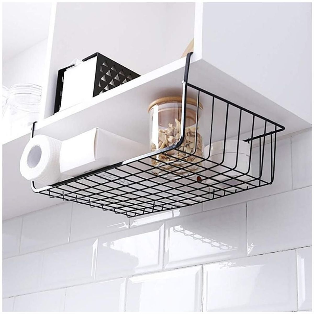 MINARI - Canasta Organizador Colgante Almacenamiento Cocina Negro 228C