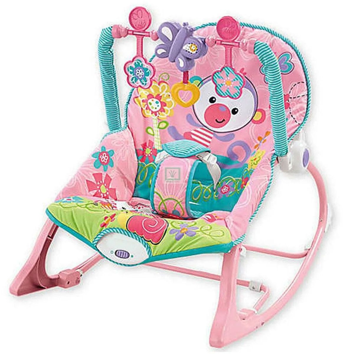 GENERICO - Silla Mecedora Vibradora Musical Monkey Pink