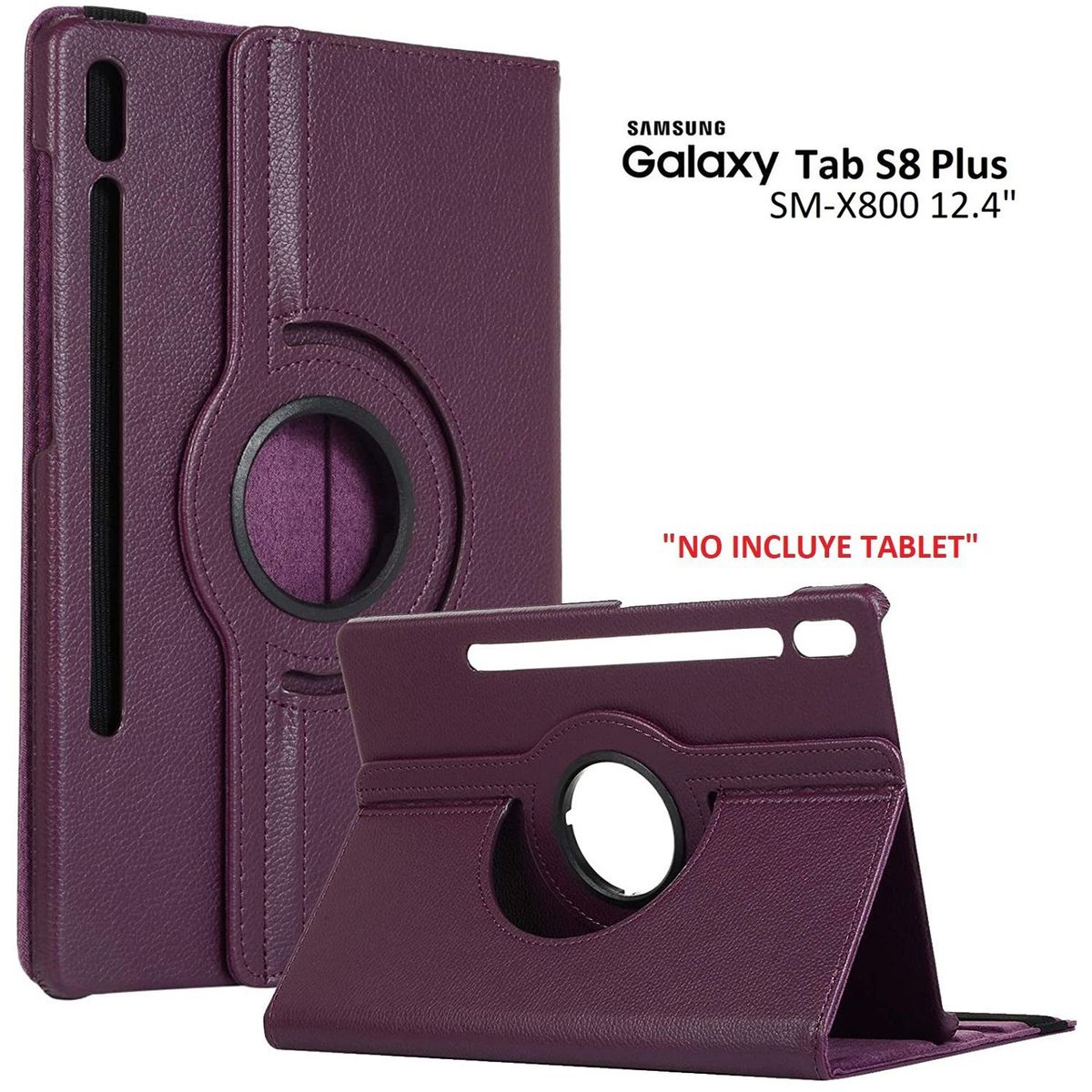 GENERICO - Funda Giratoria para Samsung Tab S8+ Plus 12.4 SM-X800 Case Flip Cover