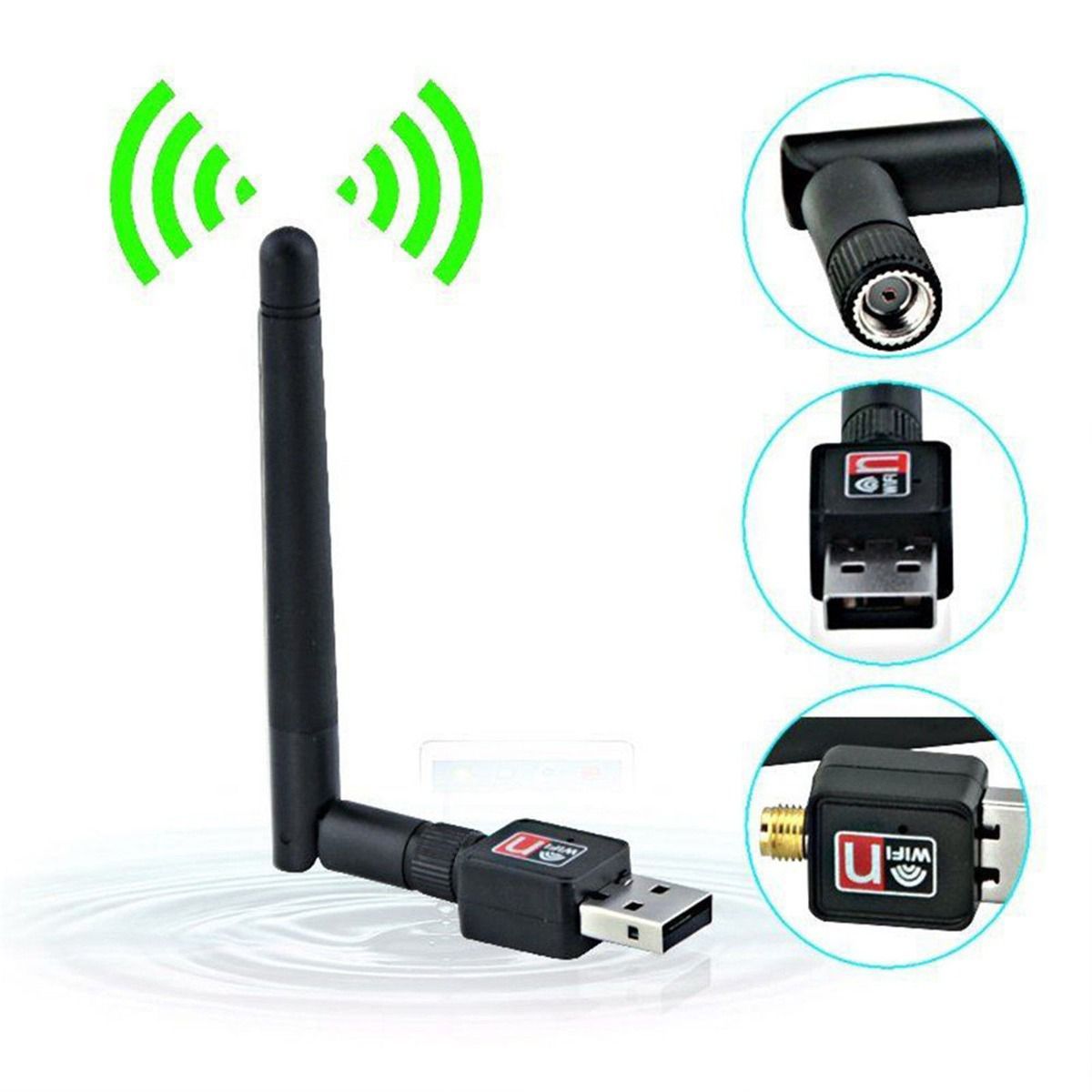 OEM - Adaptador Wireless WiFi USB 150Mbps 80211N Frecuencia 24GHz