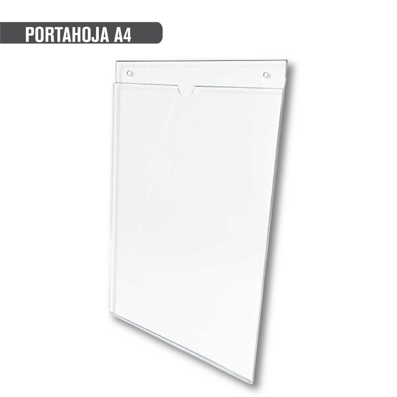 OEM - Portahoja de Acrilico A4 para Pared -  Vertical.