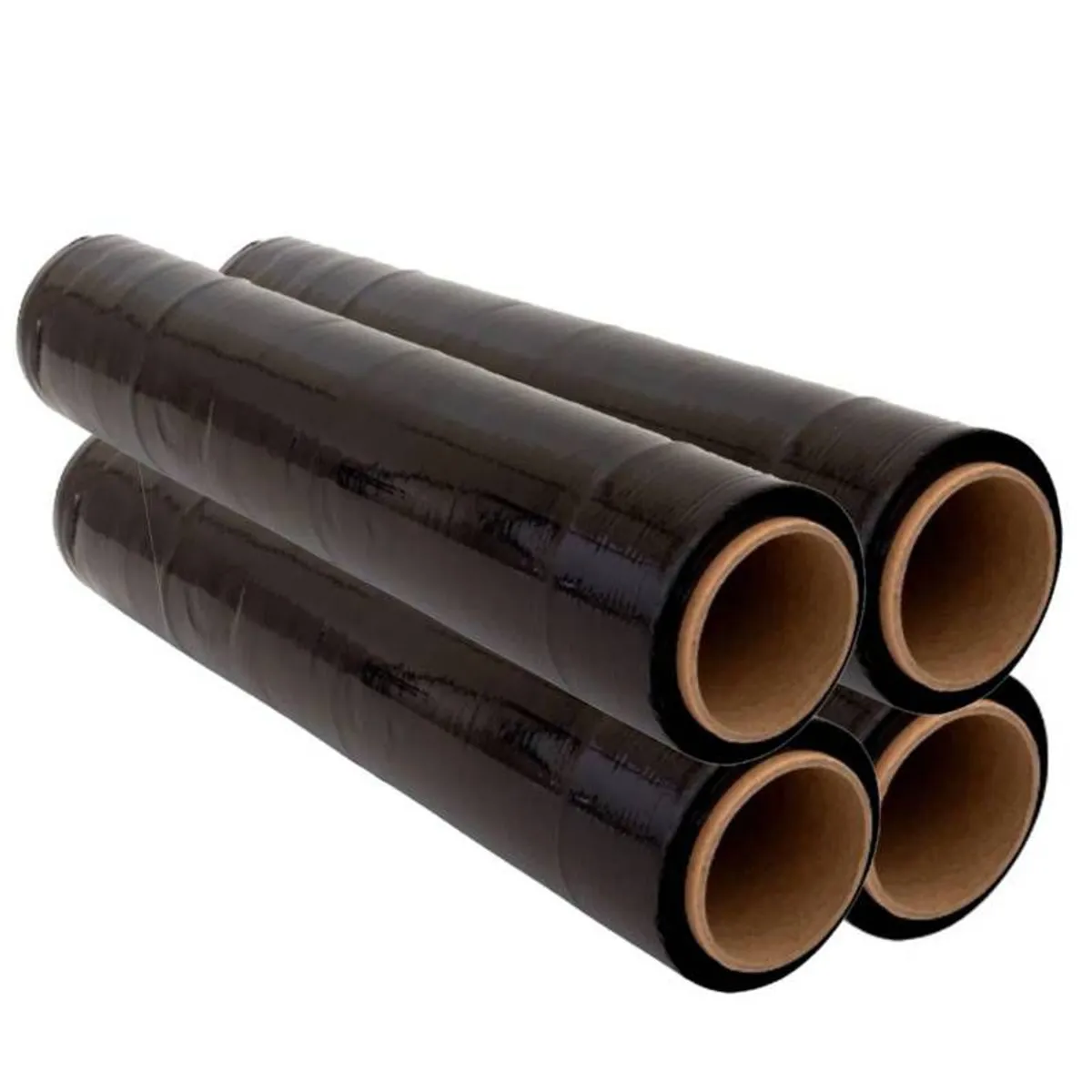 GENERICO - Strech Film Rollo 20" Negro para embalaje - 4 unidades