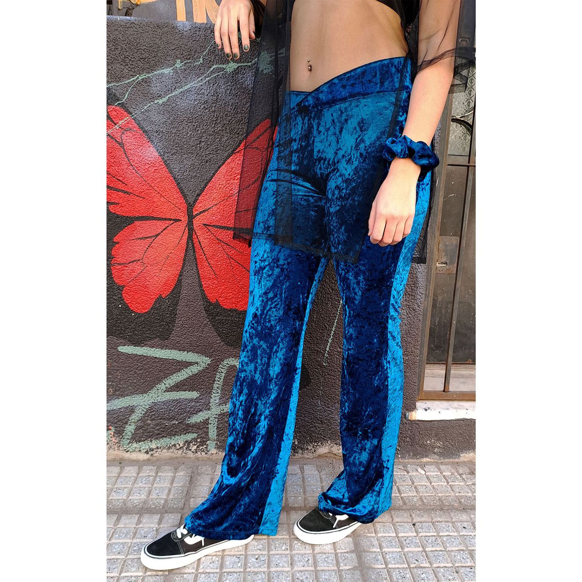 KINETIX - Scrunchie Collete Kinetix Velvet Peacock Accesorio Mujer