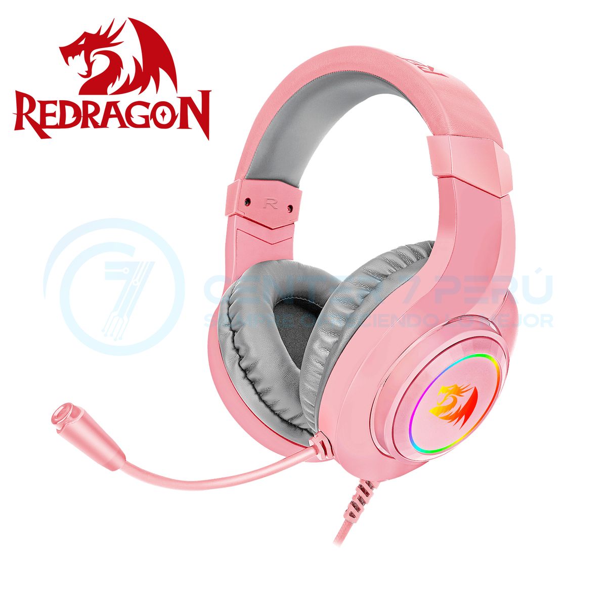 REDRAGON - Auriculares Redragon HYLAS H260P-RGB PINK