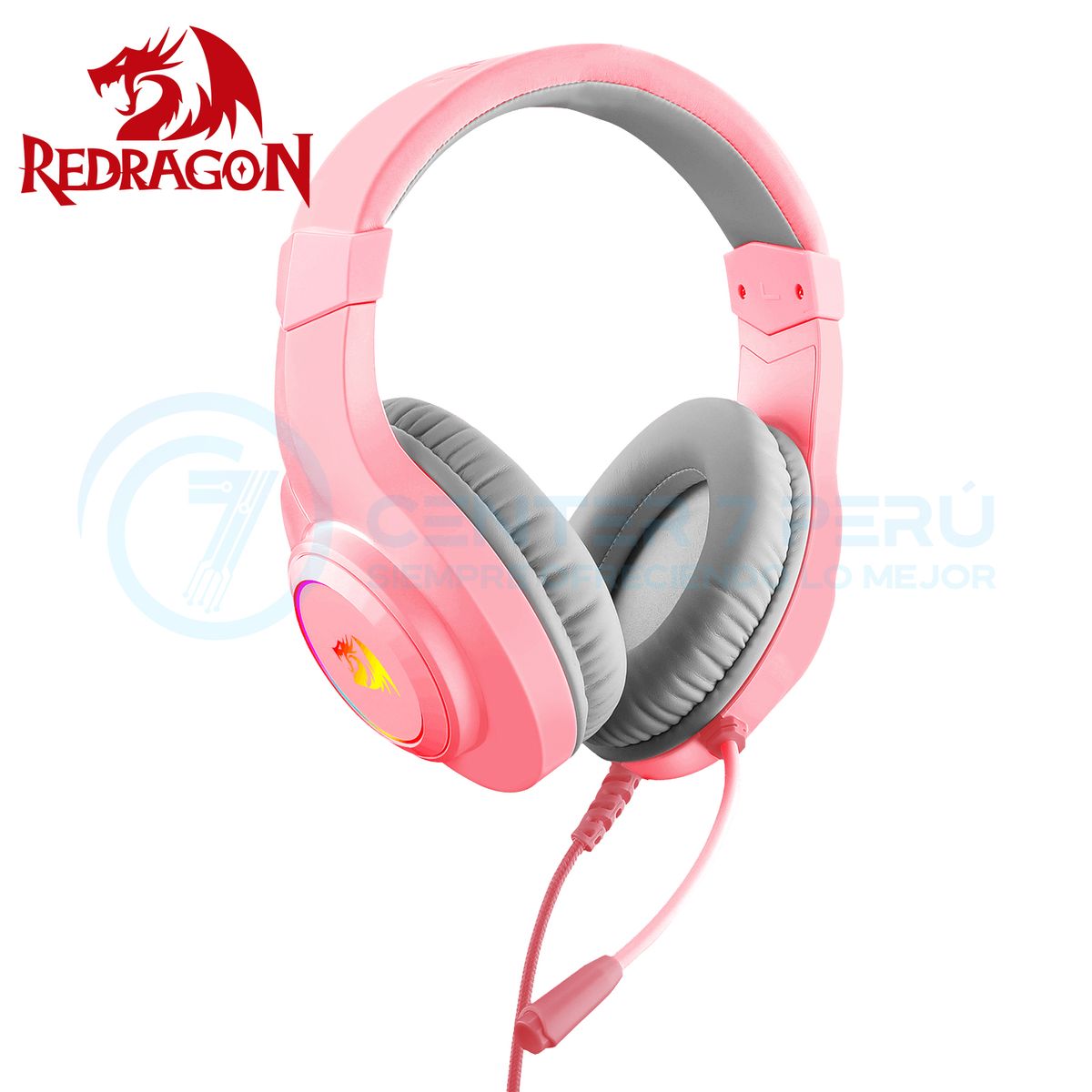 REDRAGON - Auriculares Redragon HYLAS H260P-RGB PINK