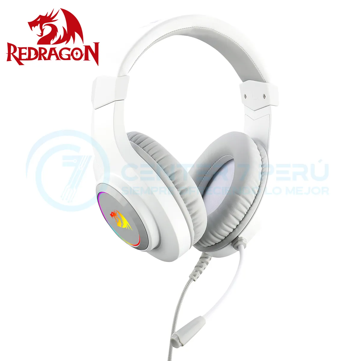 REDRAGON - Auriculares Redragon HYLAS H260W-RGB WHITE