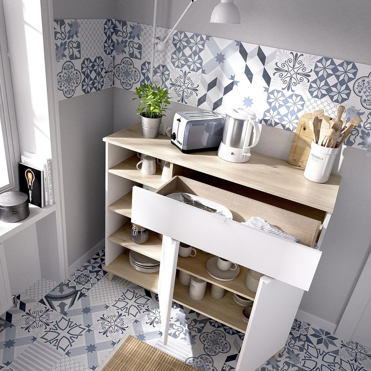 VENTITAS HOME - Recibidor Vintage Jade Ventitas Home Duna y Blanco