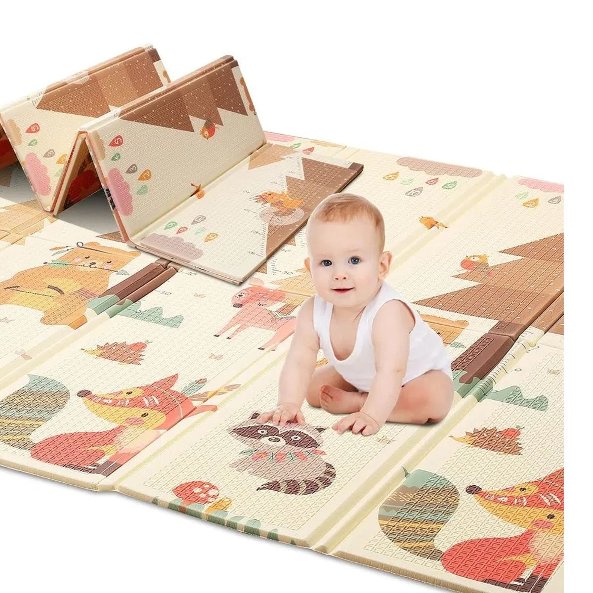 GENERICO - Alfombra de Juego para Bebé Plegable Portátil Reversible 2 x 180 Metros