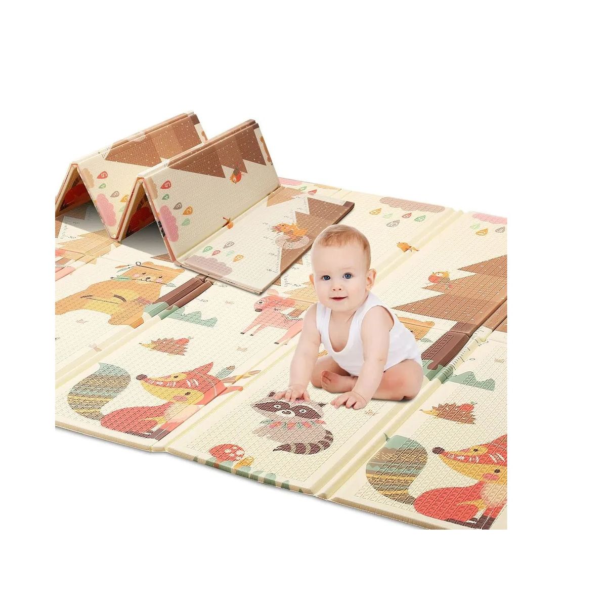 GENERICO - Alfombra de Juego para Bebé Plegable Portátil Reversible 2 x 180 Metros