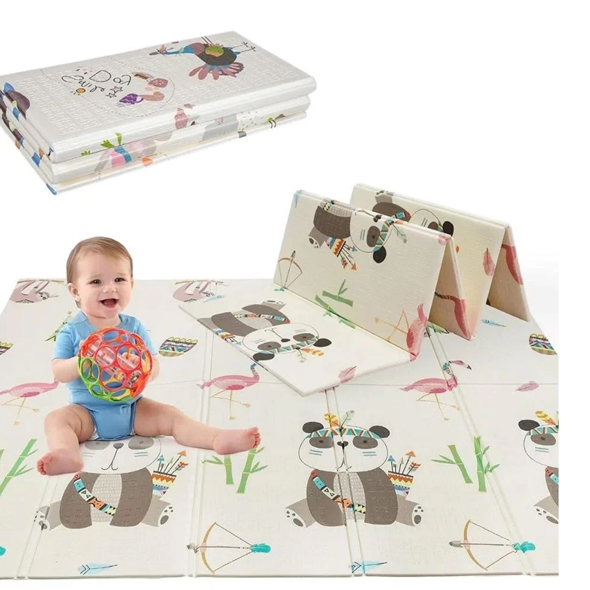 GENERICO - Alfombra de Juego para Bebé Plegable Portátil Reversible 2 x 180 Metros