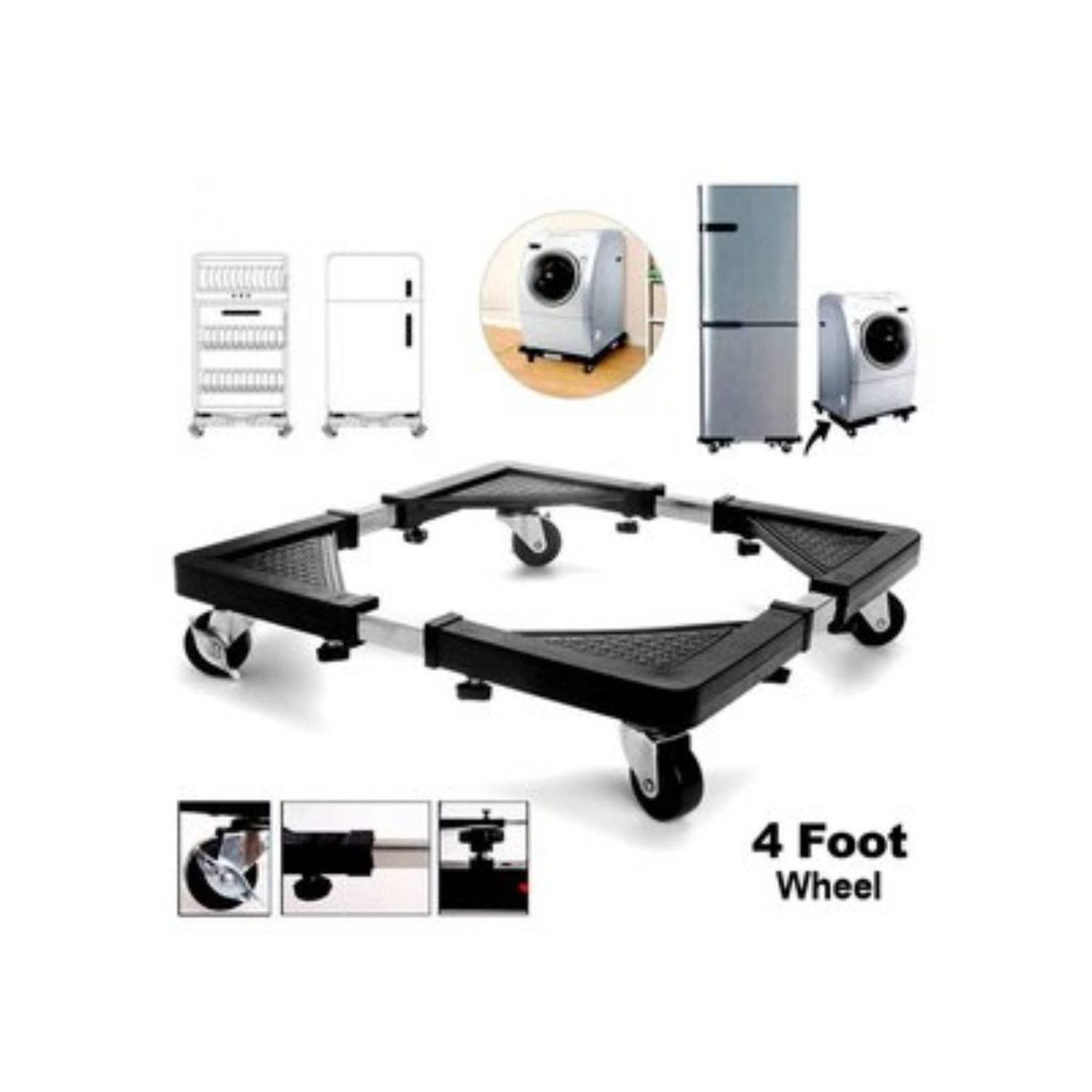 GENERICO - Base Movible Para Lavadora Refrigeradora Multifuncional