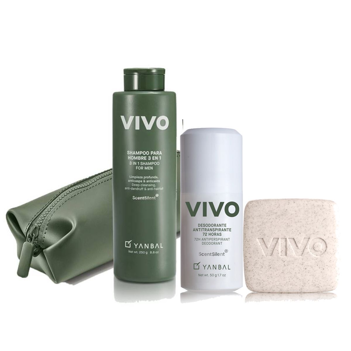 YANBAL - VIVO Set Shampoo con Jabon Desodorante y Neceser YANBAL