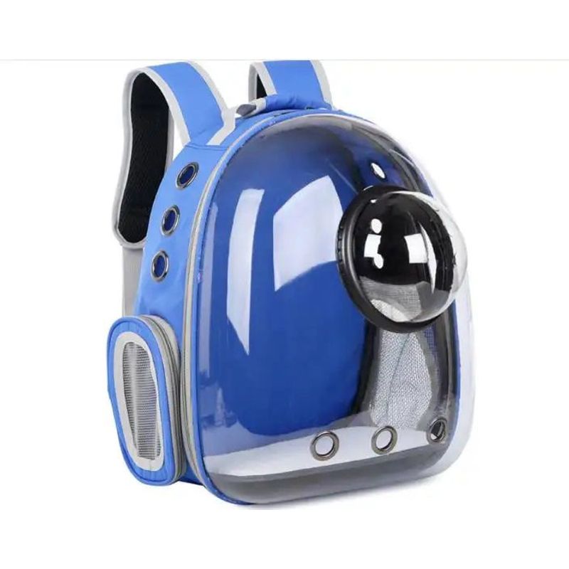GENERICO - Mochila transportadora capsula para gato transp - AZUL