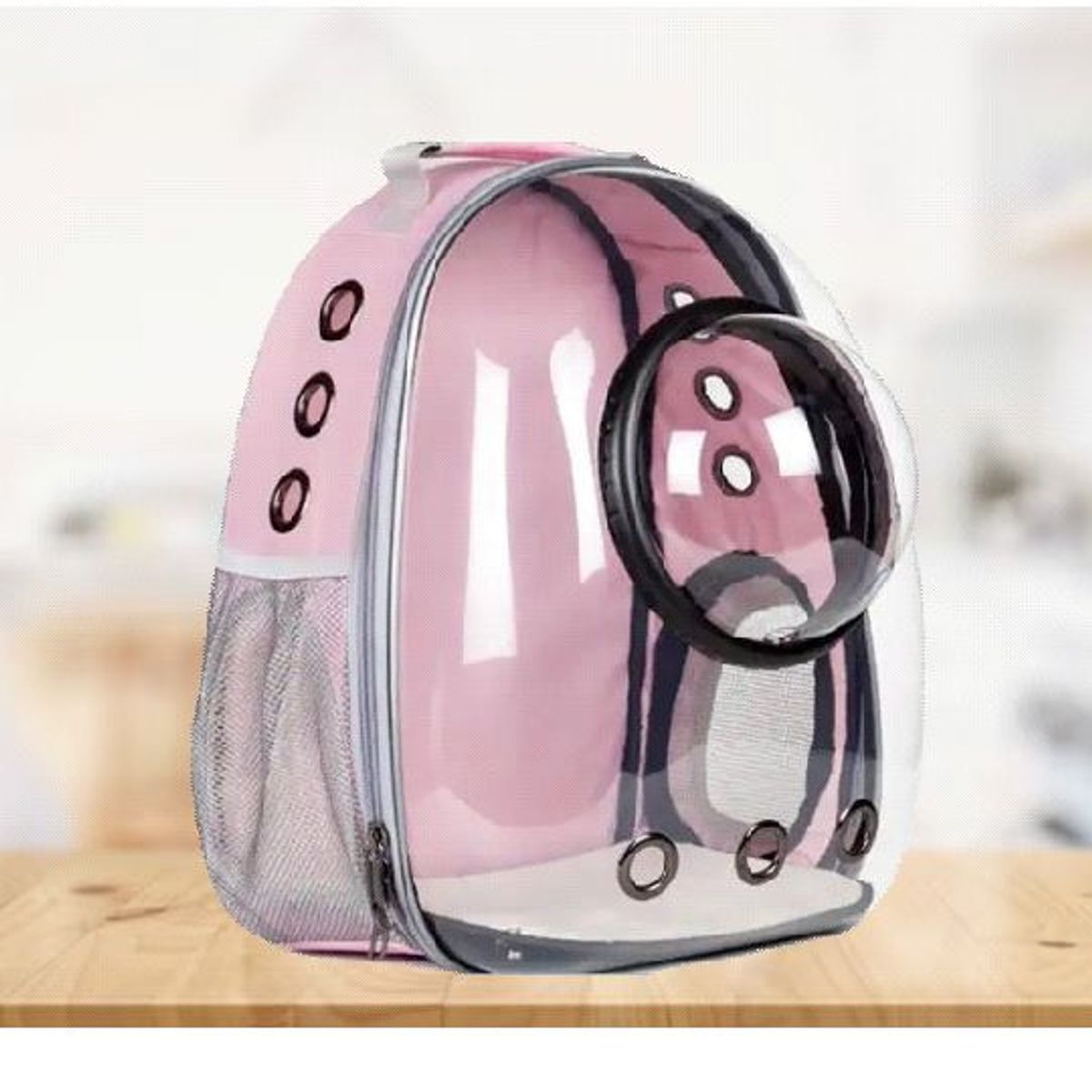 GENERICO - Mochila transportadora capsula para gato transp - ROSADO