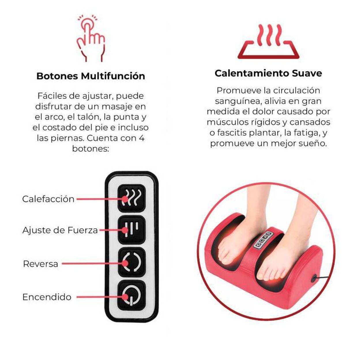 GENERICO - Maquina Masajeador de Pies Relajación Vibrador  Alivia Fatiga