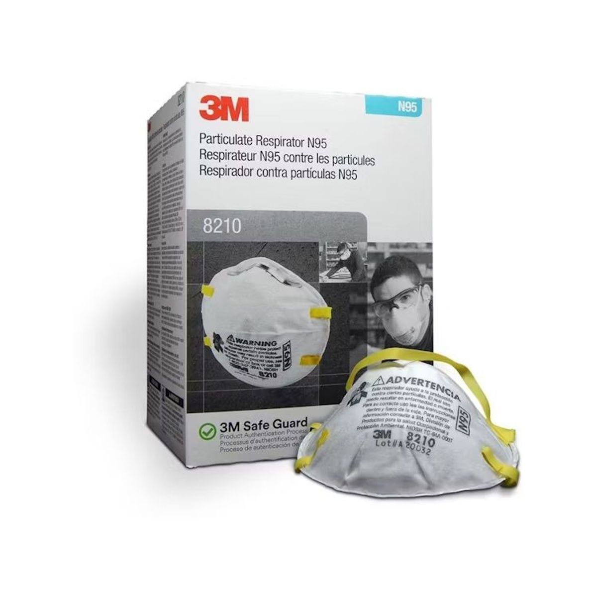 3M - Mascarilla N95 3M 8210 (Caja x 20 Und)