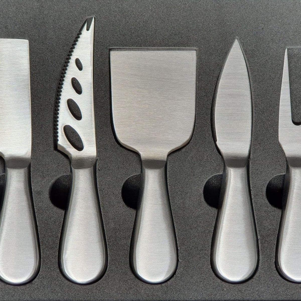 GENERICO - Set de Cuchillos de Acero para Quesos Embutidos Charcuteria