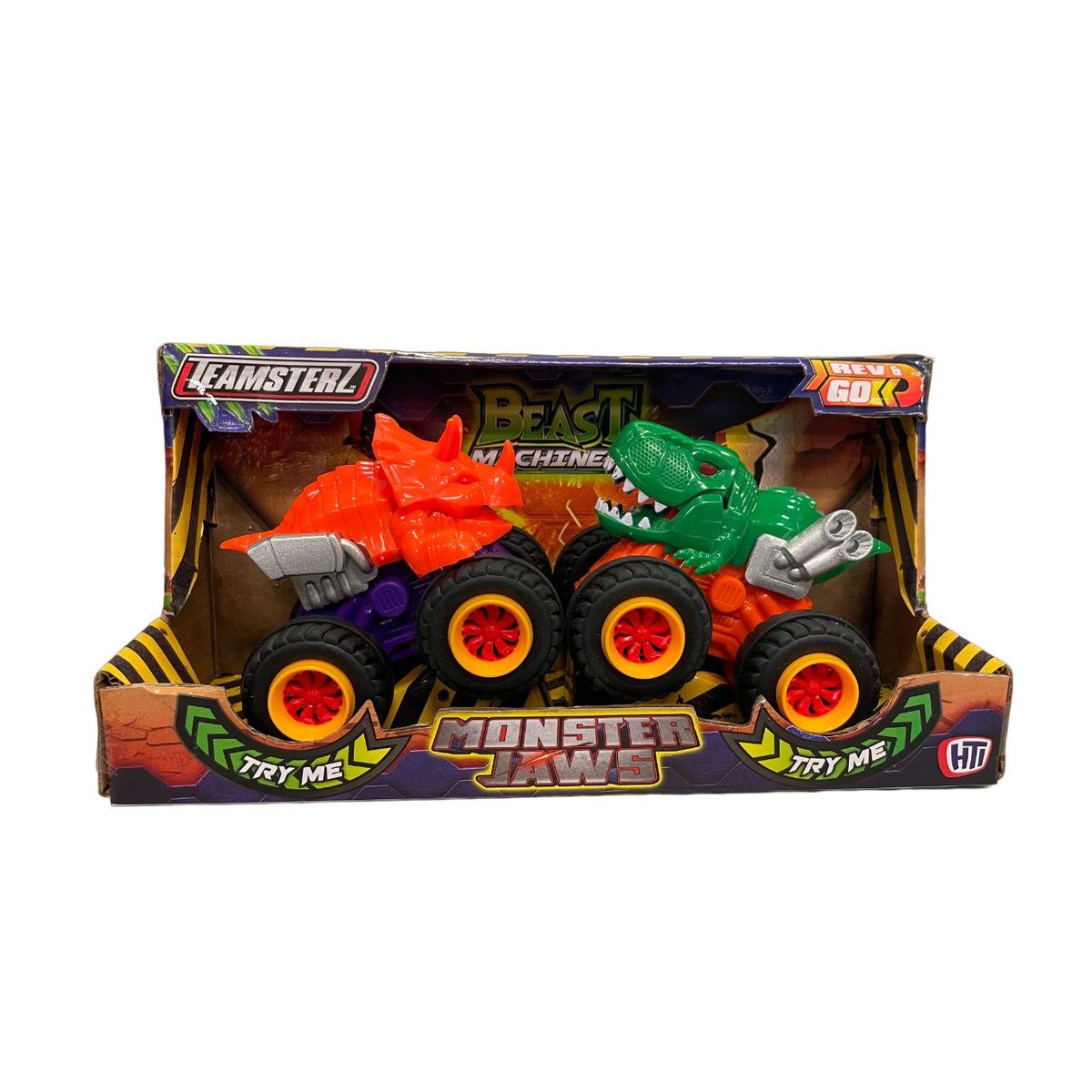 TEAMSTERZ - Juguete Carro Monster Jaws a Fricción Pack x2 Autos