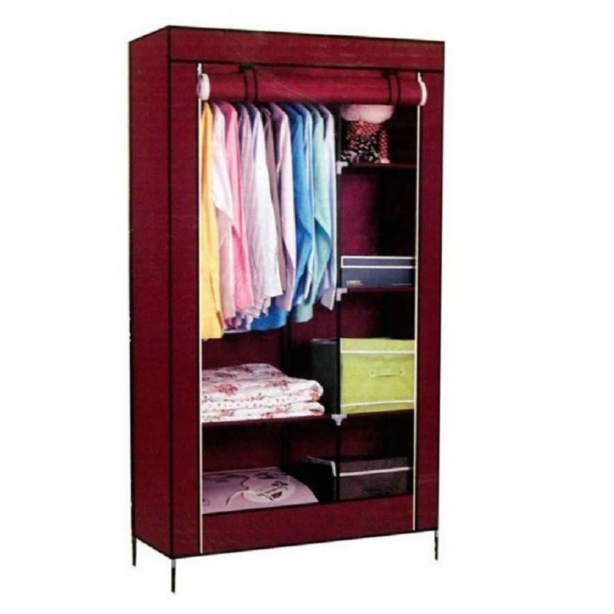 GENERICO - Ropero Organizador Armario Closet Armable 2 Cuerpos Funda 1.70MT