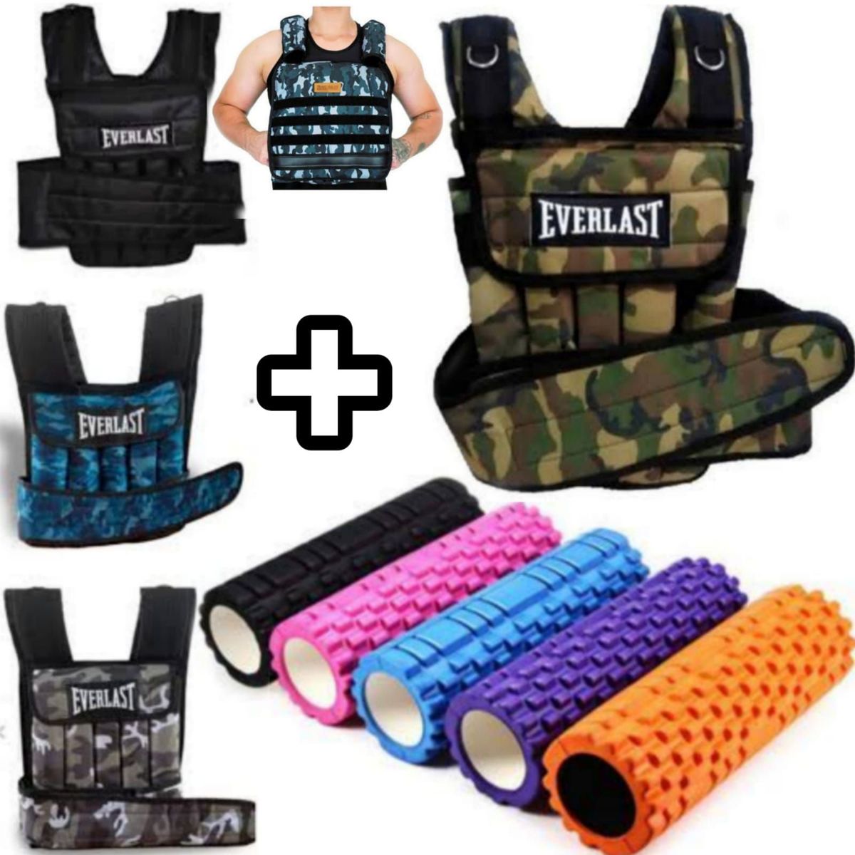 GENERICO - Chaleco de Peso de 10Kg Foam Roller Rodillo