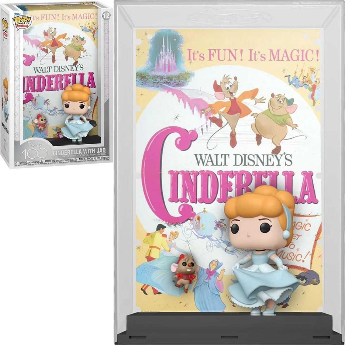 FUNKO - Funko Pop Movie Poster -Cenicienta- Cinderella y Jaq -Disney