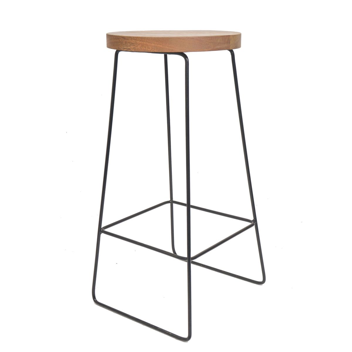 GENERICO - SET X 2 Und Banco de Metal Fijo Boho Negro