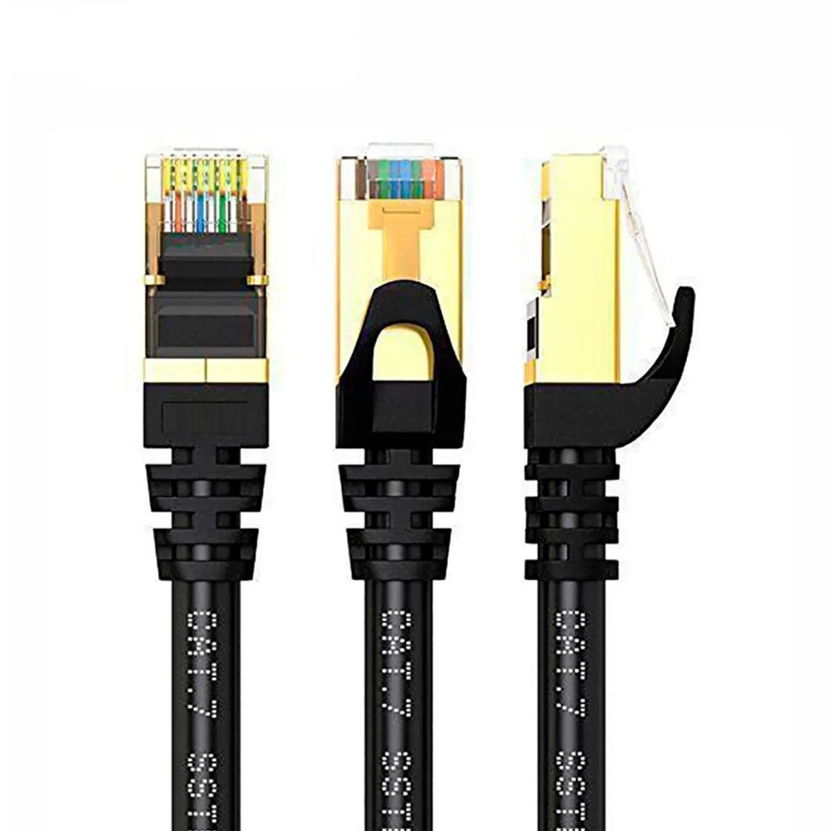 NETCOM - Cable de Red Cat 7 Netcom Rj45 10 Gbps 50 Metros Patch Cord 100% cobre