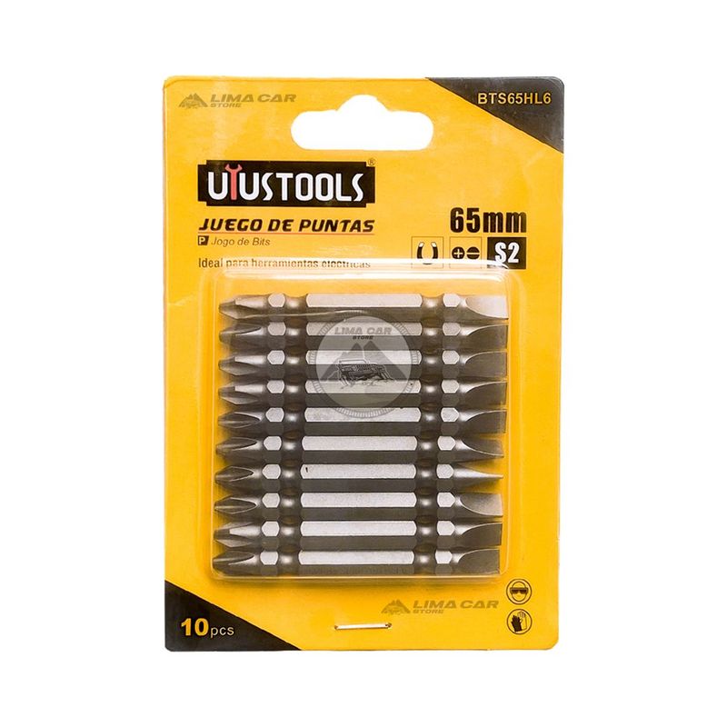 UYUSTOOLS - Juego 10 Puntas imantadas PH2 SL6 65 mm Taladro Atornillador Uyustools