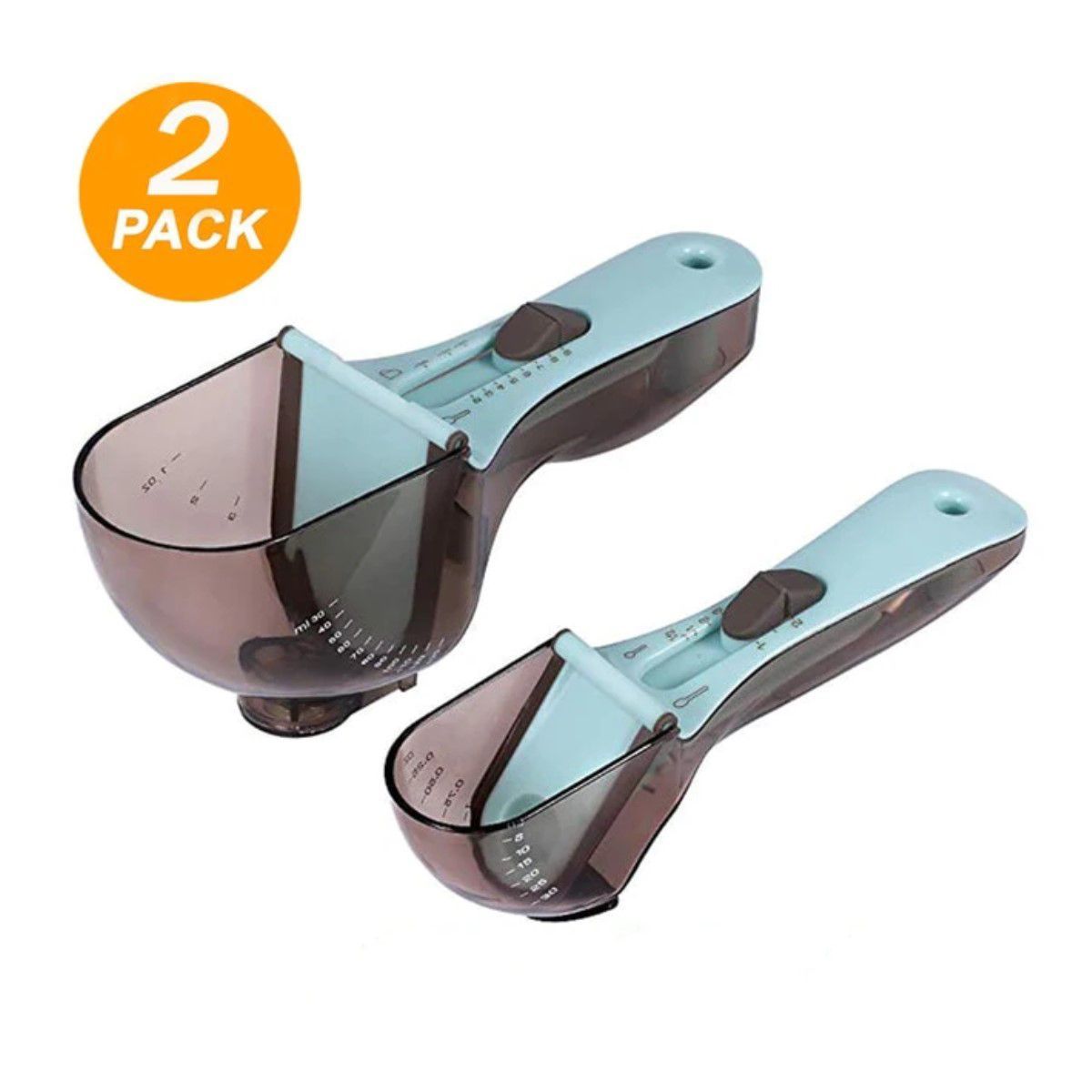 GENERICO - set de Cucharas y tazas Medidoras Regulables Set De 2 Pcs