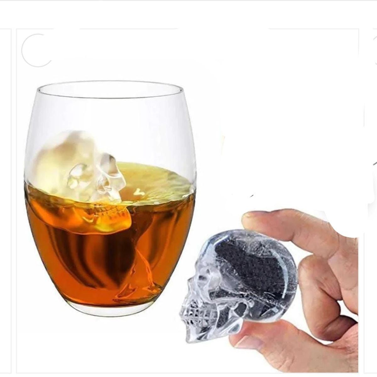 GENERICO - MOLDE DE HIELO EN FORMA DE CALAVERA HALLOWEEN