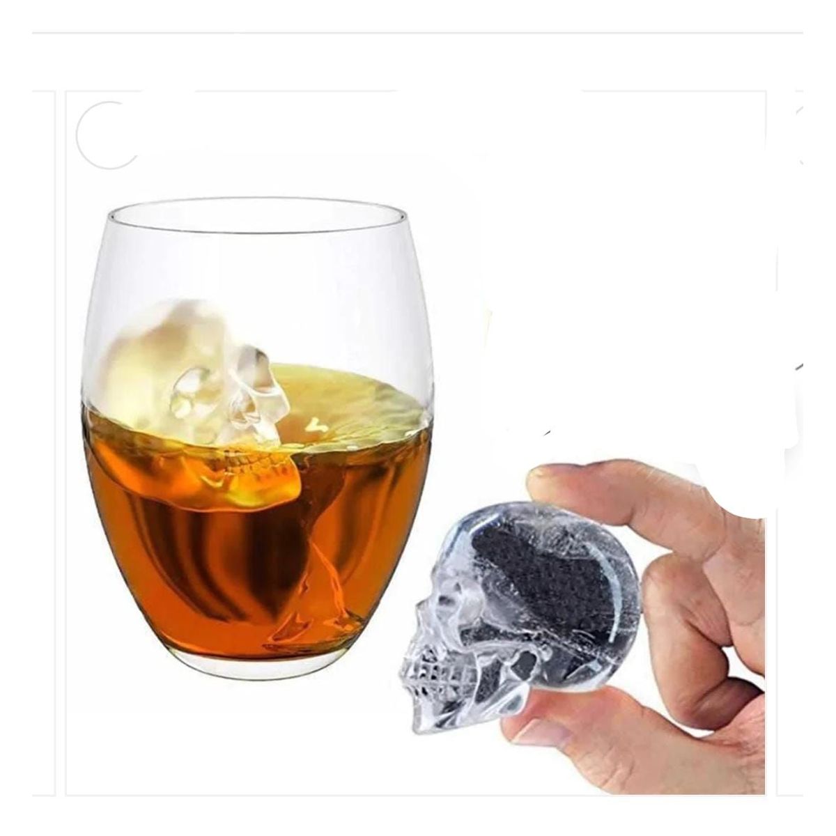 GENERICO - MOLDE DE HIELO EN FORMA DE CALAVERA HALLOWEEN