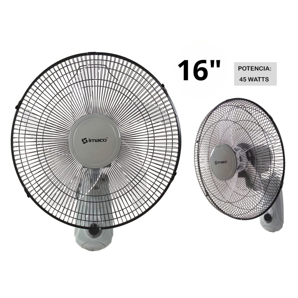 Imaco - Ventilador de pared Imaco FW450 16 pulgadas 5 aspas 45 W 3 velocidades