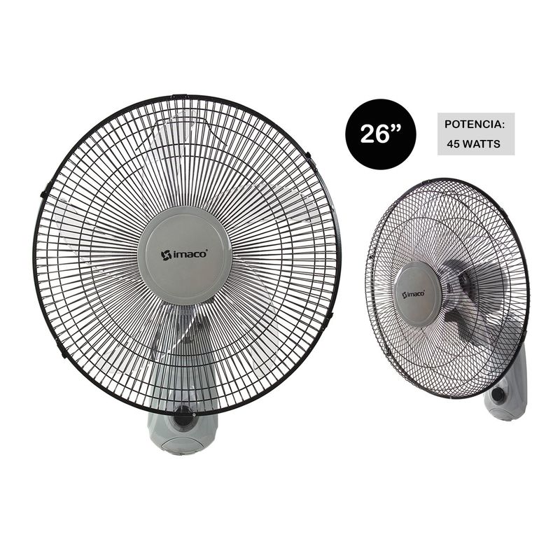 IMACO - Ventilador de pared Imaco FW450 16 pulgadas 5 aspas 45 W 3 velocidades