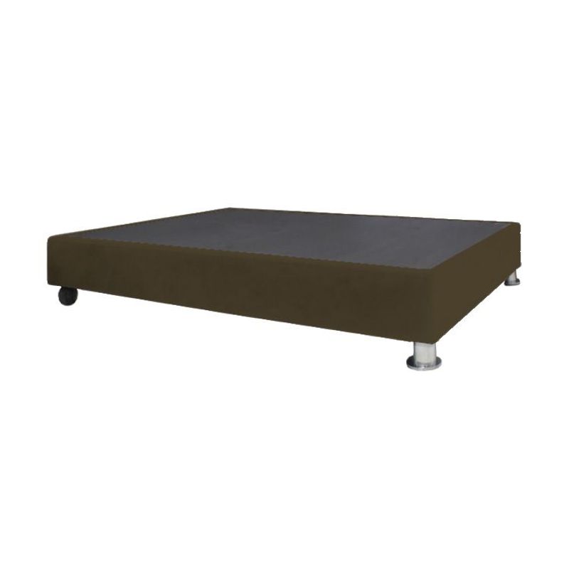 BARAKA HOME - Base De Cama Luton con Ruedas 1.5 plz - Chocolate Claro