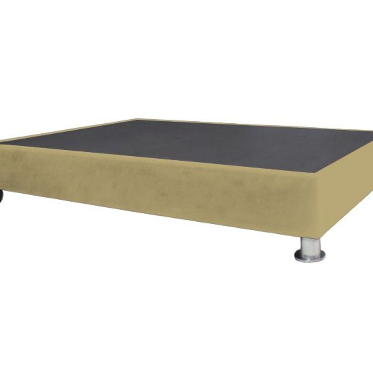 BARAKA HOME - Base De Cama Luton con Ruedas 1.5 plz - Beige Oscuro