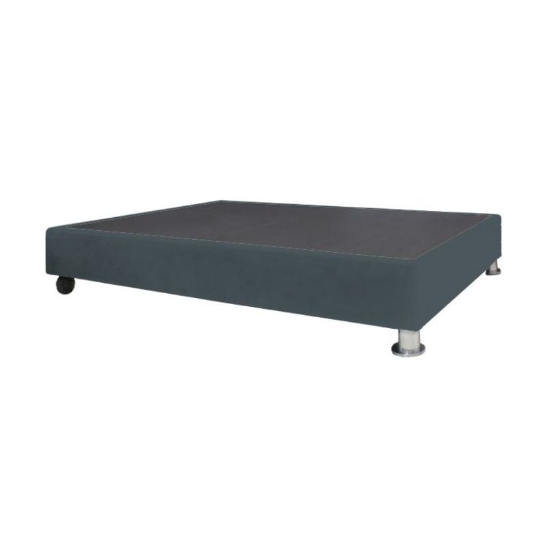 BARAKA HOME - Base De Cama Luton con Ruedas 1.5 plz - Gris Oscuro