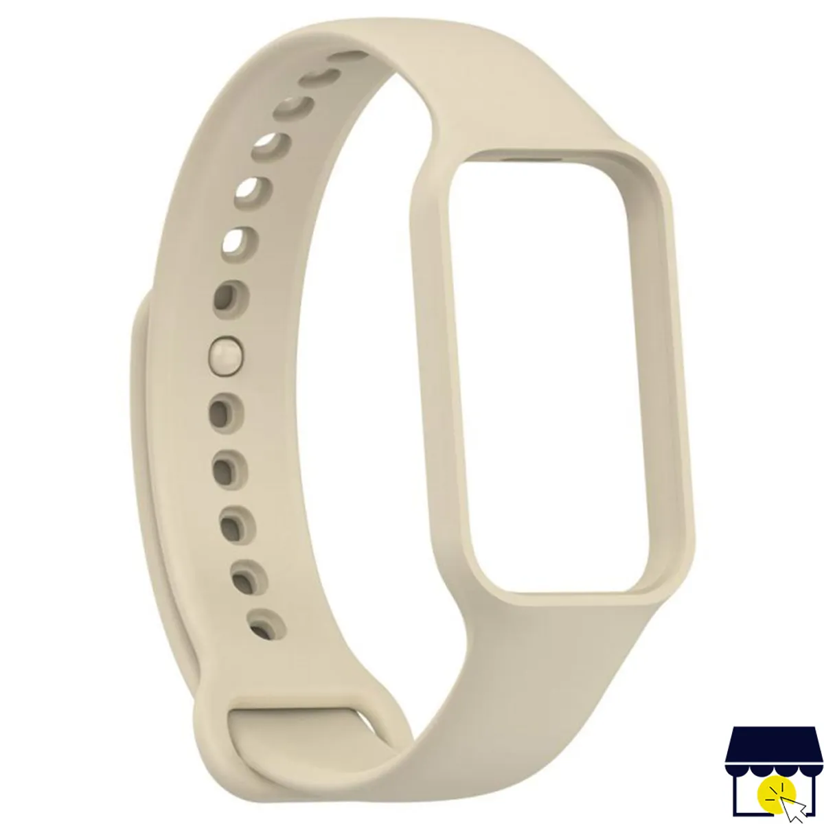 GENERICO - Correa de silicona para Xiaomi Redmi Band 2 + Mica - BEIGE