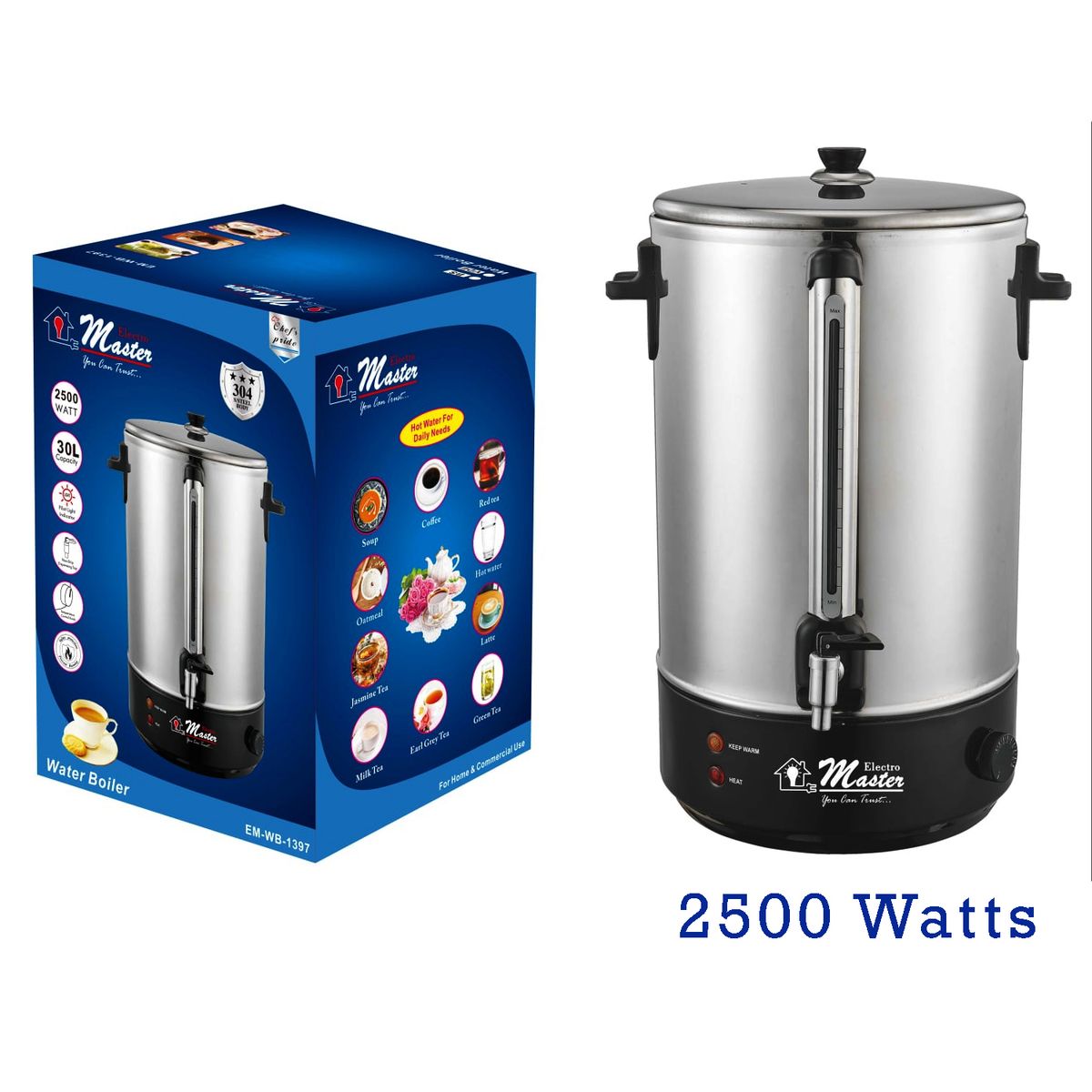 GENERICO - Termohervidor Electromaster 30 Litros EM-WB-1397