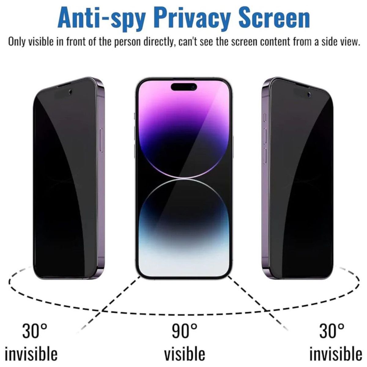 GENERICO - Protector de Pantalla para iPhone 15 Anti Espía Mica de Vidrio