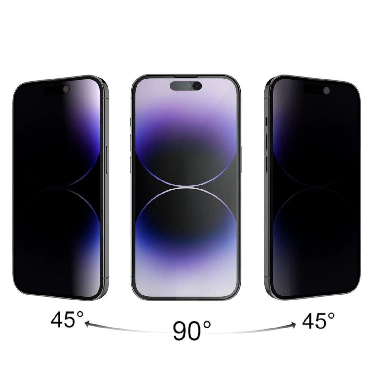 GENERICO - Protector de Pantalla para iPhone 15 Pro Max Anti Espía Mica de Vidrio