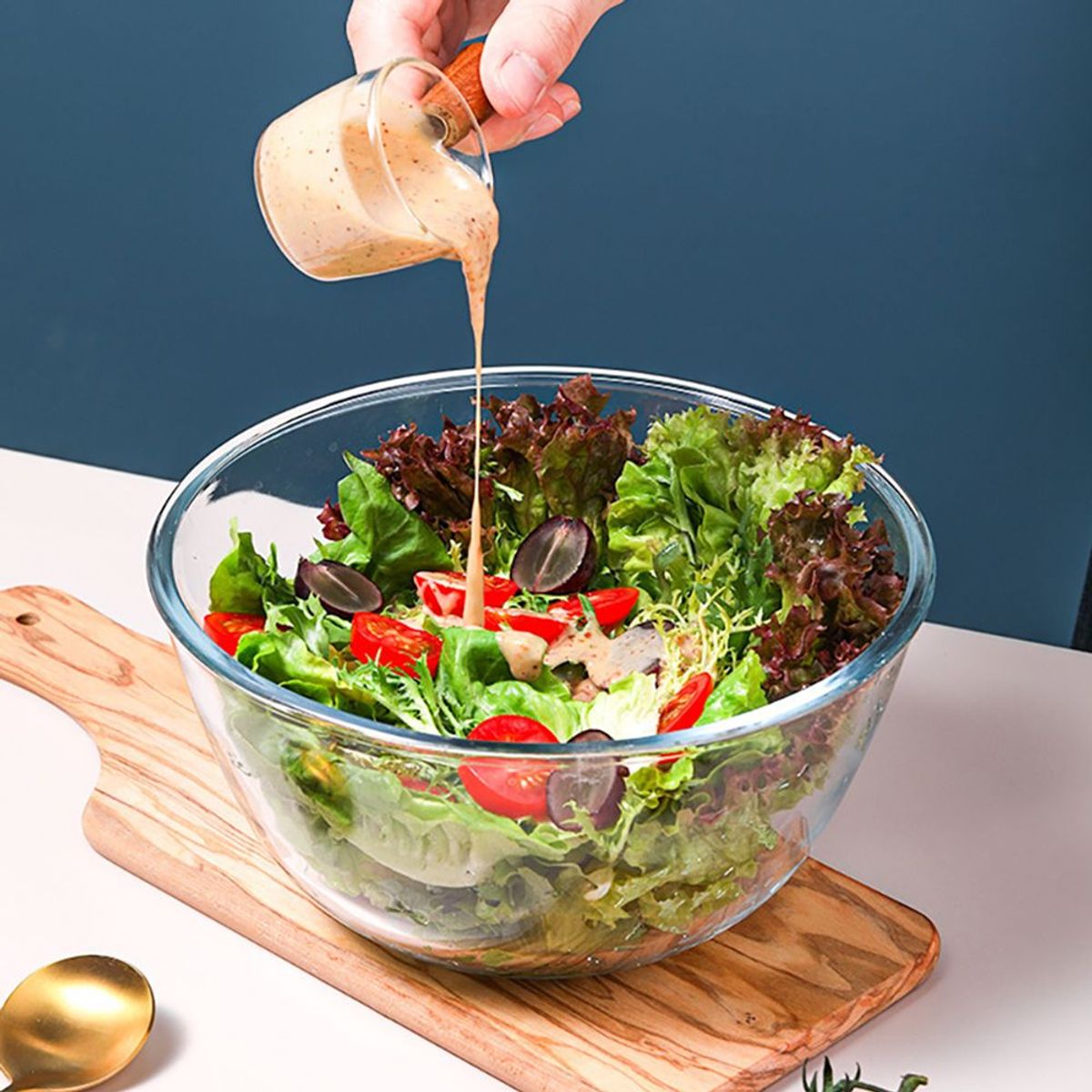 HYGGE - Bowl Tazón de Vidrio para Ensaladas 1500ml